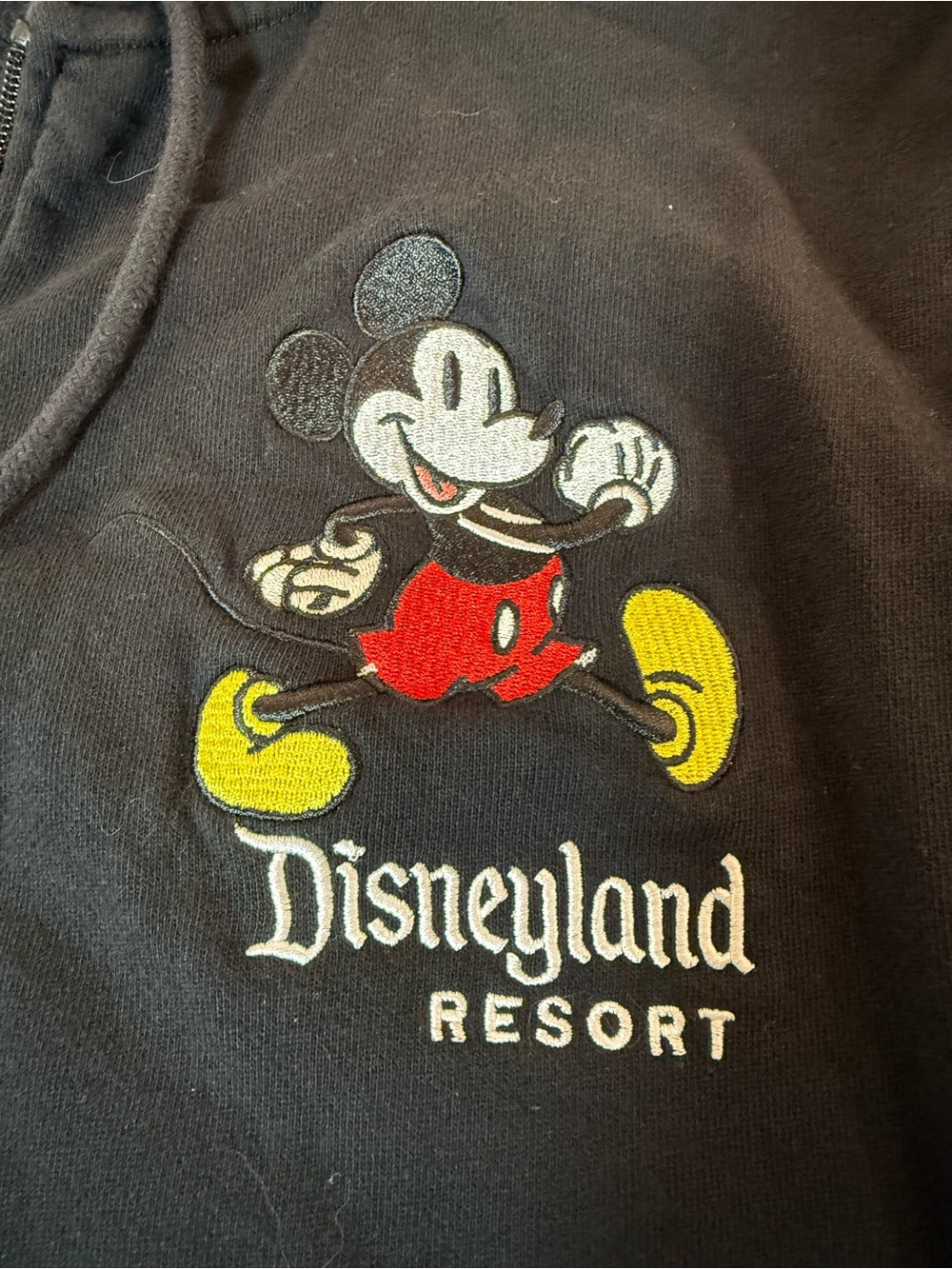 Disney Black Zip-Up Hoodie with Mickey Tag - Picture 2 of 6